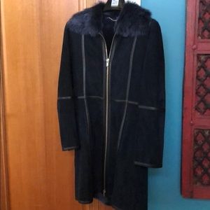 *after holiday sale* Gorgeous blue shearling coat